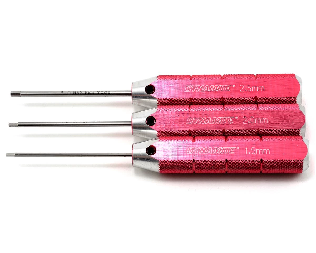 Dynamite Machined Hex Driver Metric Set (Red) 1 Dynamite Machined Hex Driver Metric Set (Red)