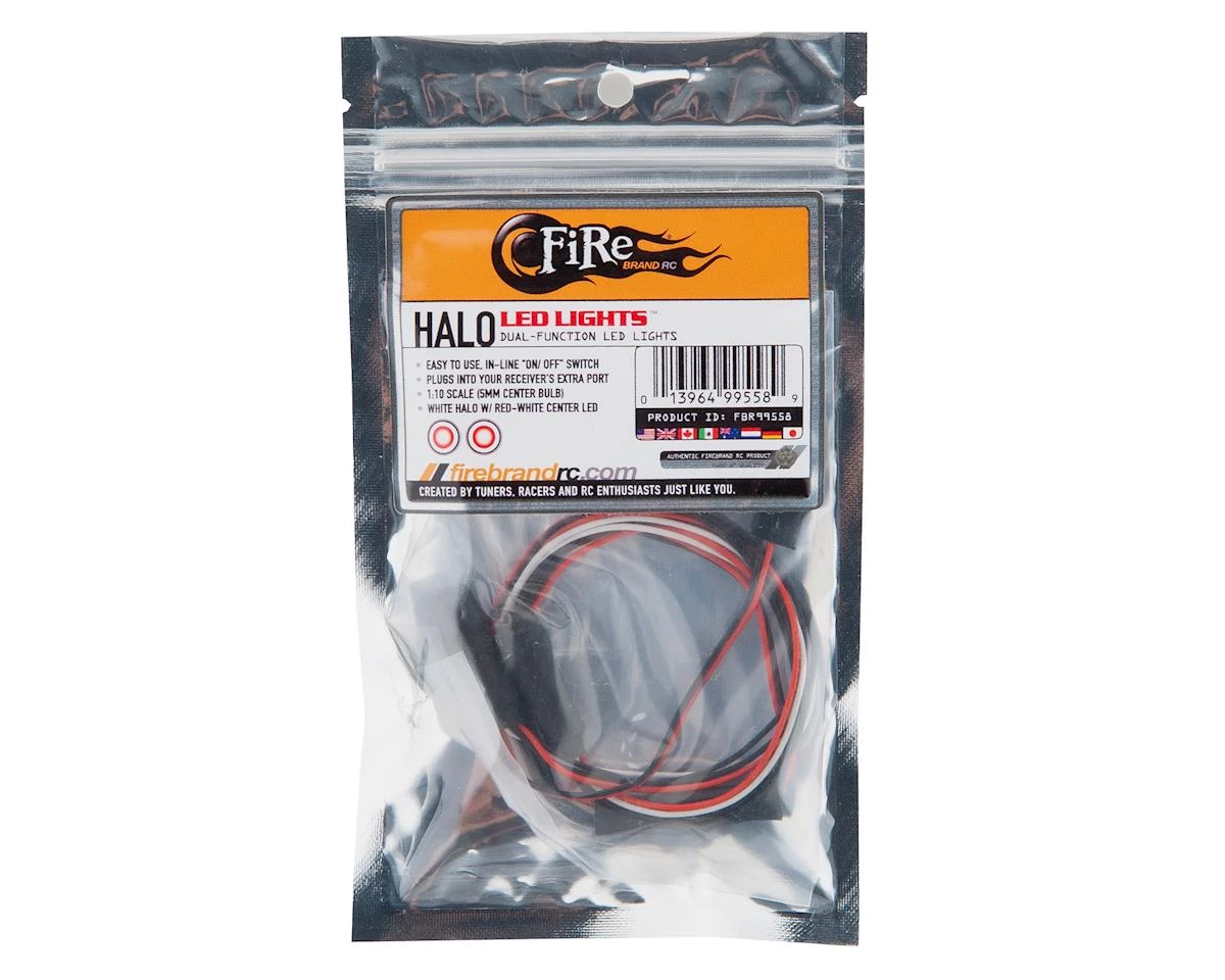 Firebrand RC Halos Dual Function LED Lights (Red w/White Halo) 2 Firebrand RC Halos Dual Function LED Lights (Red w/White Halo) - Image 2