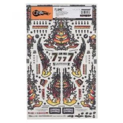 Firebrand RC Flames 2 Decal Sheet (Blue) (8.5x14")