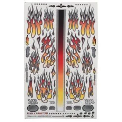 Firebrand RC Flames Fire Fade Decal Sheet (Orange/Red) (8.5x14")
