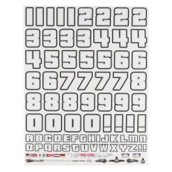 Firebrand RC Numb3Rs 2 Liberty Decal Set (White w/Black Outlines)