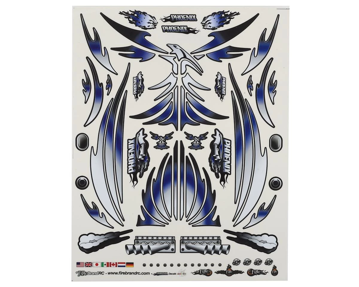 Firebrand RC Concept Phoenix Decal (Blue) (8.5x11") 1 Firebrand RC Concept Phoenix Decal (Blue) (8.5x11")
