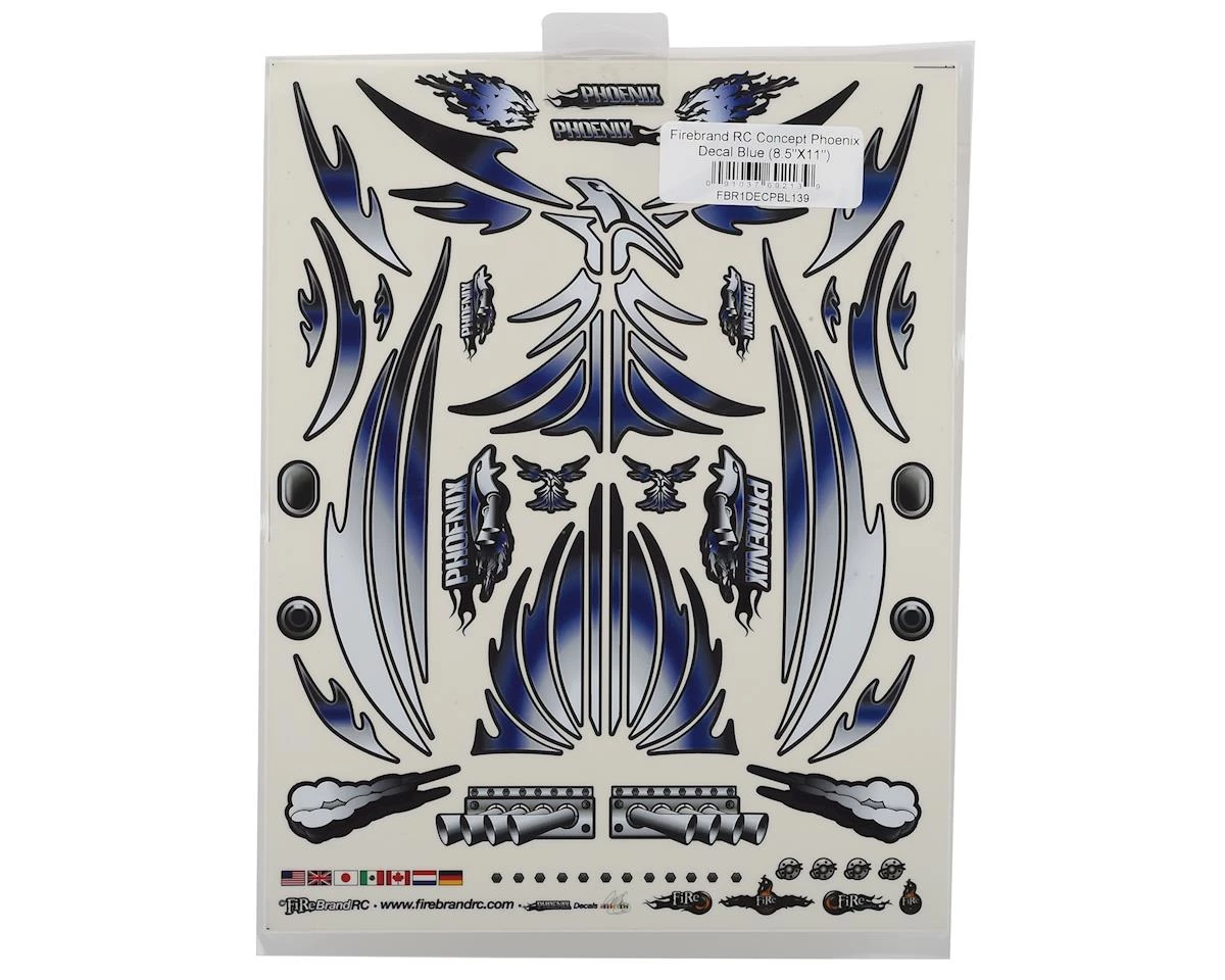 Firebrand RC Concept Phoenix Decal (Blue) (8.5x11") 2 Firebrand RC Concept Phoenix Decal (Blue) (8.5x11") - Image 2