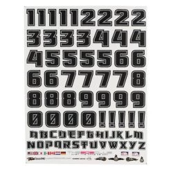 Firebrand RC Numb3Rs 3 Rocket Decal Set (Black w/Silver Outlines)