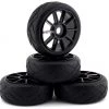 Firebrand RC Kingpin ST Pre-Mounted On-Road Tires (4) (Black) w/17mm Hex
