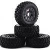 Firebrand RC Rhino HDX 1/8 Pre-Mounted Truck Tires (4) (Black) w/Lock-Down Tires & 17mm Hex