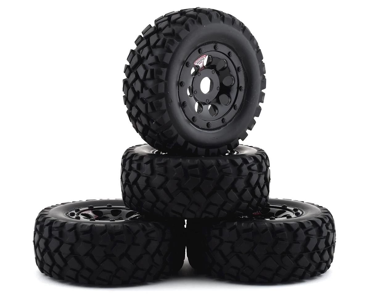 Firebrand RC Rhino HDX 1/8 Pre-Mounted Truck Tires (4) (Black) w/Lock-Down Tires & 17mm Hex 1 Firebrand RC Rhino HDX 1/8 Pre-Mounted Truck Tires (4) (Black) w/Lock-Down Tires & 17mm Hex