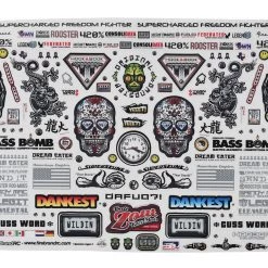 Firebrand RC Sponsor Logos 4 Decal Set (8.5x11")