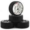 Firebrand RC Supernova DT3 Pre-Mounted Drift Tires (4) (Chrome) w/Moray Tires, 12mm Hex & 3mm Offset