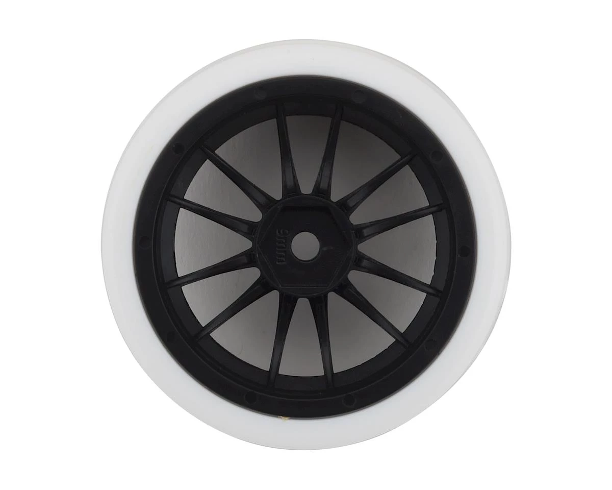Firebrand RC Char XDR9 5° Pre-Mounted Slick Drift Tires (4) (Black/White) w/Blizzard Tires, 12mm Hex & 9mm Offset 2 Firebrand RC Char XDR9 5° Pre-Mounted Slick Drift Tires (4) (Black/White) w/Blizzard Tires, 12mm Hex & 9mm Offset - Image 2