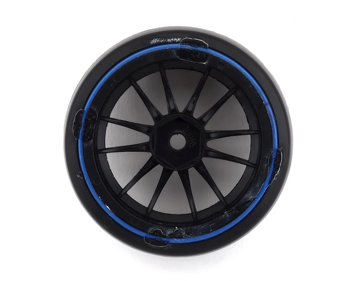Firebrand RC Char D29B Pre-Mounted 2-Piece Slick Drift Tires (4) (Black/Blue) w/D2 Tires, 12mm Hex & 9mm Offset 2 Firebrand RC Char D29B Pre-Mounted 2-Piece Slick Drift Tires (4) (Black/Blue) w/D2 Tires, 12mm Hex & 9mm Offset - Image 2