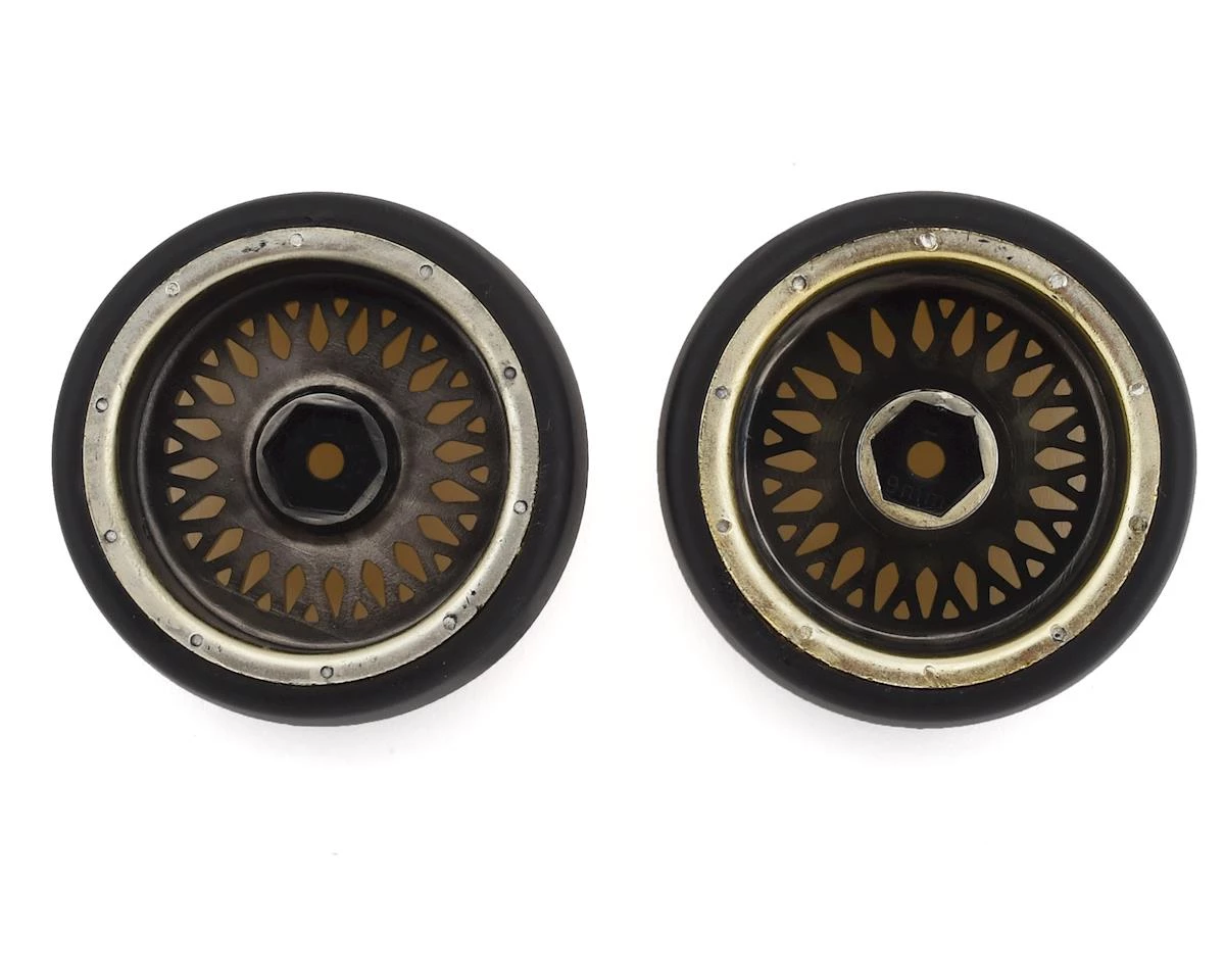 Firebrand RC Crownjewel DSR39 Pre-Mounted Slick Drift Tires (4) (Gold) w/Sickle-R Tires, 12mm Hex & 3mm/9mm Offset 2 Firebrand RC Crownjewel DSR39 Pre-Mounted Slick Drift Tires (4) (Gold) w/Sickle-R Tires, 12mm Hex & 3mm/9mm Offset - Image 2