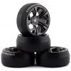 Firebrand RC Hydra XD3 0° Pre-Mounted Slick Drift Tires (4) (Gun Metal) w/Blades Tires, 12mm Hex & 3mm Offset